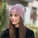 [Rancyword] Damen Wintermützen Beanies Strickmützen Kaninchenfellmütze Weiblich Echthaar Skullies Mützen Gorros Unifarbe RC1222-2
