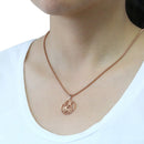 Zodiac Sign 12 Constellation Pendant Necklace 585 Rose Gold Color Horoscope Necklace Mens Chain Gift Fashion Jewelry GPM21
