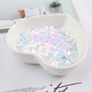 Eco-friendly PET 3mm Ultrathin Heart Nail Sequin Mixed Holographic Laser Silver Glitter Sequins for Craft Nail Art Decoration