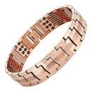 Escalus Men's Black Pure Titanium Magnetic For 4in1 Magnets Negative Ions Germanium Health Bracelets Jewelry