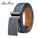 Maikun Luxus-Ledergürtel für Herren Original Design Straußenmaserung Automatische Schnalle Gürtel Ceinture Homme Cinto Masculino