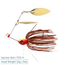1pcs TSURINOYA 7g/10g Spinner Bait with Brass Fishing Spoon Lure Metal Jig Jigging lure Swimbait Spinnerbait