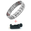 Escalus Men's Black Pure Titanium Magnetic For 4in1 Magnets Negative Ions Germanium Health Bracelets Jewelry