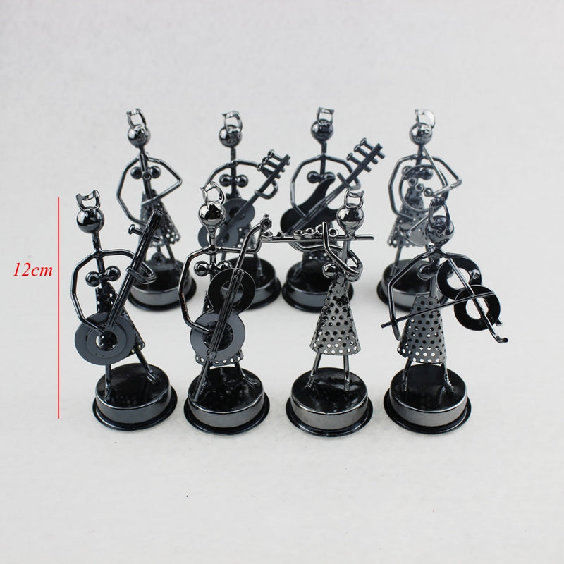 8 Pieces Art Home Decoration Crafts 8 Women Band Metal Crafts Ornaments For Music Lover Home Furniture Blank Space Decoration