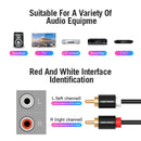 Vention 2 Cinch auf 2 Cinch-Kabel, Stecker auf Stecker Audio-Kabel für Heimkino DVD-Verstärker TV 1m 2m 3m 5m Kabel Cinch Vergoldet Cabo