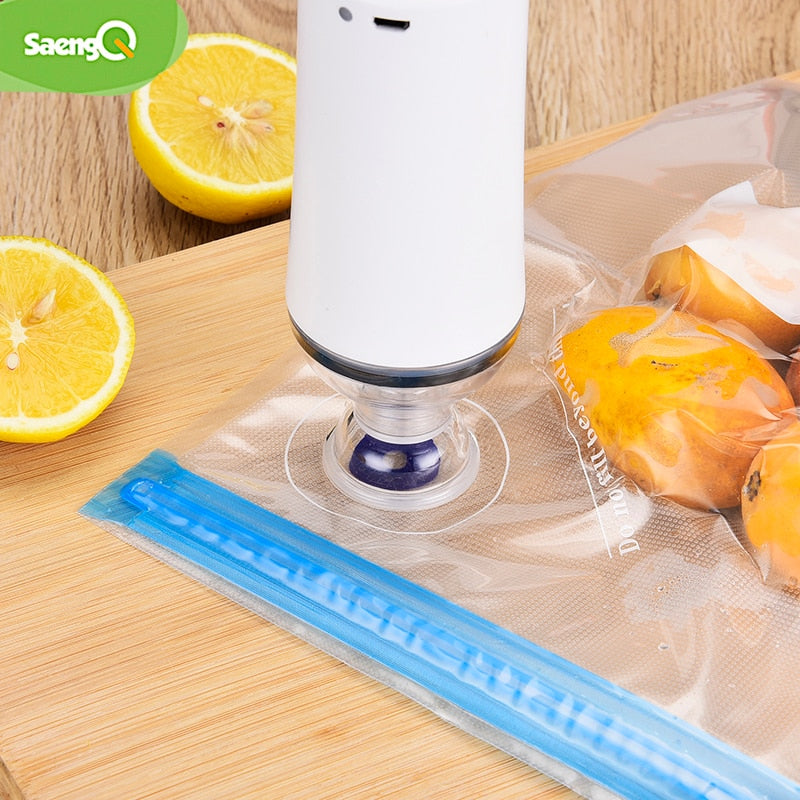 saengQ Vacuum Zipper Bags Reusable Food Storage Bags Vacuum Bag  For Handheld Vacuum Sealer BPA Free 5pcs Or 10pcs /lot