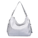 Zency Leather handbags Genuine For Women Fashion Tassel Hobo Bag Crossbody Plain Color Real Cowhide Leather Large Shopper Bag