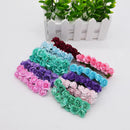 72Pcs/lot 2CM Multicolor Paper Artificial Flowers Mini Rose Flower Head Wedding Bouquet Scrapbooking Party Home Decoration