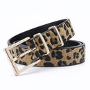 Female Belt Cummerbund Women Horsehair Belt With Leopard Pattern Rose Gold Metal Buckle Hot Sales Pu Belt Accessories For Women