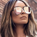 Flat Top Aviation Sunglasses Women UV400 Retro Brand Designer Luxury Mirror Sun Glasses For Female Ladies Metal Frame Eyewear