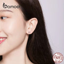 bamoer Dog and Bone Stud Earrings  for Girl Sterling Silver 925 Cat Ear Studs Jewelry Bijoux Anti-allergy Jewelry SCE649