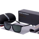 BARCUR Polarized Sun glasses for Men Aluminum Legs Sunglasses Polarized PC Frame Vintage Night Male Driving Glasses Women