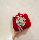 2023 New Diamond Sun Flowers Evening Bags Luxury Wedding Clutch Bags For Girls Party Dinner Bags With Chain MN861