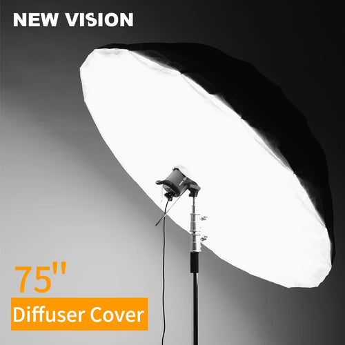 Studio Photogrphy 70"  178cm / 75"  190cm White Black Reflective Lighting Light Umbrella Diffuser Cover (Diffuser Cover Only)
