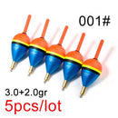 FISH KING 5pcs Barguzinsky Fir Float 2.0+2.0gr/3.0+2.0gr/4.0+2.0gr/5.0+2.0gr Copper Fishing Float Vertical Buoy Fishing Tackle