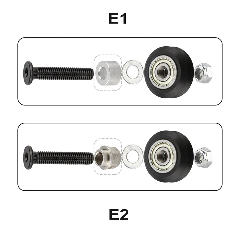 1Set Strong Solid V wheel Kit for Openbuilds V-Slot rail,OX CNC, solid wheel Linear Extrusion 3D Printer RepRap CNC
