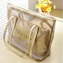 Fashionable Waterproof PVC Half-Transparent Hand Bag for Summer Beach with Small Storage Polyester New Hot Style