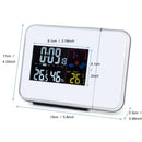 Digitaler Projektions-Wecker Wetterstation mit Temperatur Thermometer Luftfeuchtigkeit Hygrometer/Nachttisch-Aufwachprojektor-Uhr