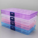 1 Stück Kunststoff 6/8/15 Fächer Aufbewahrungsboxen Einstellbare Verpackung Transparenter Werkzeugkoffer Bastel-Organizer Box Schmuckzubehör