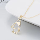 Jisensp Necklace 2026 Lucky Origami Penguin Necklace for Women Lovely Vivid Animal Penguin Pendant Necklace Trendy Jewelry