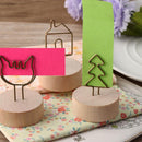 4CM Creative Round Wooden Iron Photo Clip Memo Name Card Pendant Furnishing Articles Picture Frame DIY Family Photo Decoration