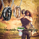 Boniskiss "Her King"&"His Queen"Lovers Necklace Pendant Fashion Romantic Stainless Steel Couples For Wedding Women/Men Jewelry