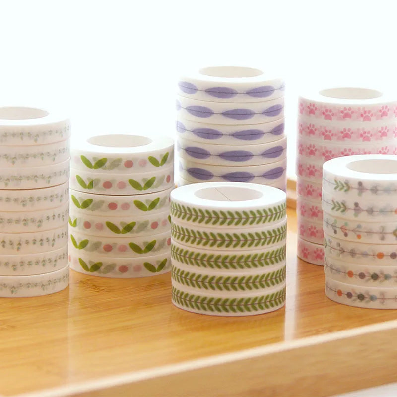 7mm X 10m Detail section line Masking Washi Tape Fresh narrow edge Decorative Adhesive Tape Decor Sticker Label Stationery