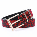 Female Belt Cummerbund Women Horsehair Belt With Leopard Pattern Rose Gold Metal Buckle Hot Sales Pu Belt Accessories For Women
