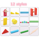 Kids Wooden Domino Institution Accessories Organ Blocks Rainbow Jigsaw Dominoes Montessori Educational Wood Toys for Children