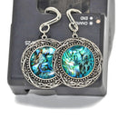 BOG-PAIR Vintage Mother of pearl Turquoises Dew Drop Ouija Dangle  Ear Weight Ear Expander Ear Stretcher Body Piercing Jewerly