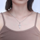 LADYCHIC Fashion Silver Color Women Pendant Necklace Dainty Leaf Shape Crystal Chain for Female Party Jewelry Wholesale LN1011