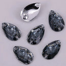 100pcs/Lot, 7*12mm, 10*14mm, 10*18mm, 17*28mm Colors Flat Back Resin Teardrop Sew On Stones