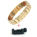 Escalus Men's Black Pure Titanium Magnetic For 4in1 Magnets Negative Ions Germanium Health Bracelets Jewelry