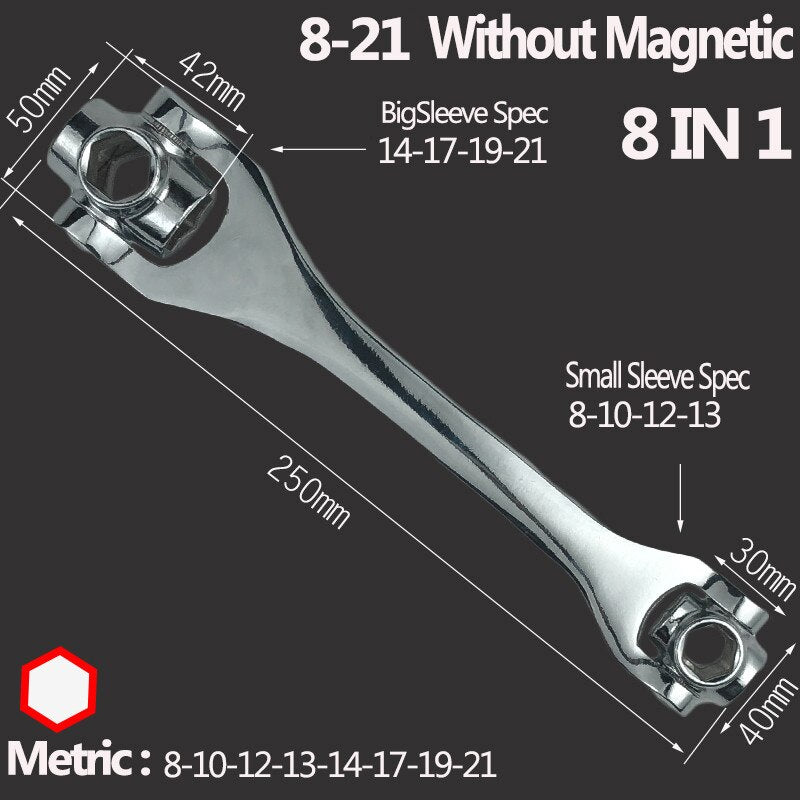 48 in 1 Wrench Socket Works with Spline Bolts Torx 360 Degree 6-Point Universial Furniture Car Repair Spanner Hand Tools