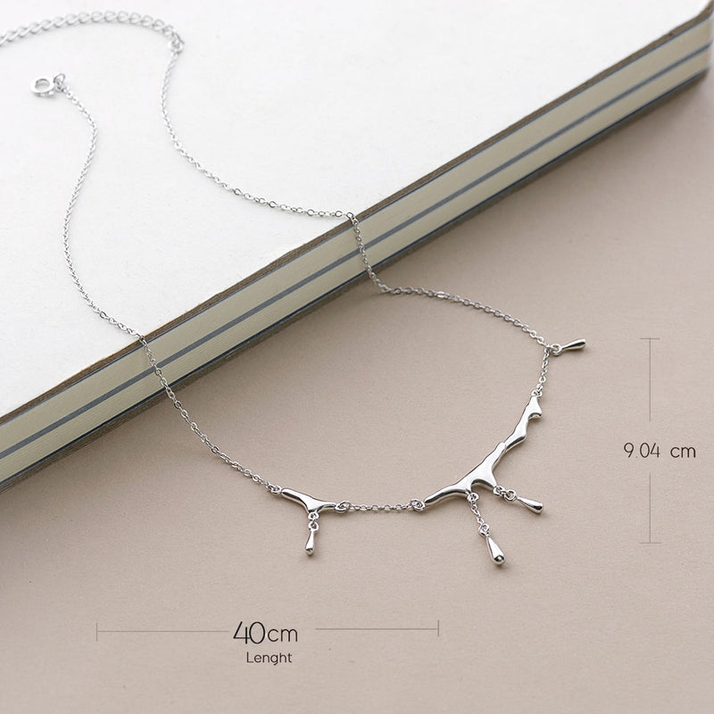 Thaya Original Design Falling Rain Injury S925 Sterling Silver Necklace Simple Choker Necklace Female Jewelry Gift for Women