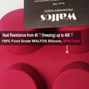 WALFOS 3D Handmade Round Shape Silicone Cake Mold 3Cupcake Jelly Pudding Cookie Mini Muffin Soap Mold DIY Baking Tools