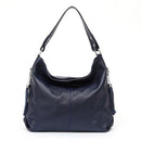 Zency Leather handbags Genuine For Women Fashion Tassel Hobo Bag Crossbody Plain Color Real Cowhide Leather Large Shopper Bag