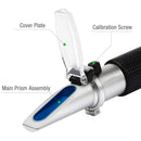 Handheld Alcohol Refractometer 0-80 %V/V Hydrometer Refractometer For Alcohol Moonshine Concentration ATC Spirits Tester