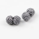 Mens Cuff Links Fashion Men's Shirt Cufflinks Trade Mixed Solid Colors DIY Braided Wire Buckle Cuff Link