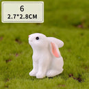 1 Pcs 12 Style Cute Rabbit Easter Decoration Miniature Hare Animal Figurine Resin Craft Mini Bunny Garden Ornament
