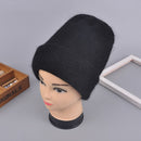 [Rancyword] Damen Wintermützen Beanies Strickmützen Kaninchenfellmütze Weiblich Echthaar Skullies Mützen Gorros Unifarbe RC1222-2