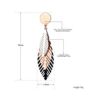 Lokaer Trendy Titanium Stainless Steel Gold Plated Leaves Stud Earrings Bohemia Style Creative Jewelry For Women Kolczyki E19100