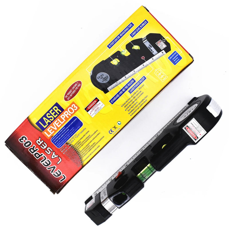 Vertical Horizontal Laser Level Tape Adjustable Standard Ruler Cross Lines Measuring Instrument With Tripod