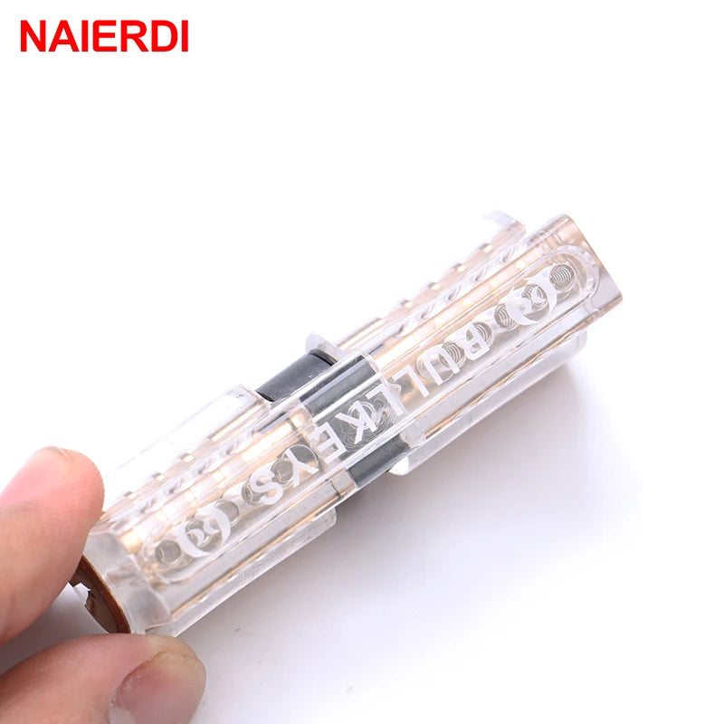 NAIERDI Transparent Locksmith Locks Cutaway Training Skill Professional Visible Practice Padlock Copper Lock Pick Tools Hardware