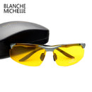 2024 Aluminum Magnesium Men Sunglasses Polarized Sports Driving Night Vision Goggles Sunglass Fishing UV400 Rimless Sun Glasses