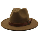 Seioum Special Felt Hat Men Fedora Hats with Belt Women Vintage Trilby Caps Wool Fedora Warm Jazz Hat Chapeau Femme feutre