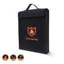 Sicherheits-Dokumententasche, feuerfest, Safe Bag, Bargeld-Aktenumschlag, Organizer mit stabilem Griff, 38x30x6.5cm, silikonbeschichtetes Fiberglas
