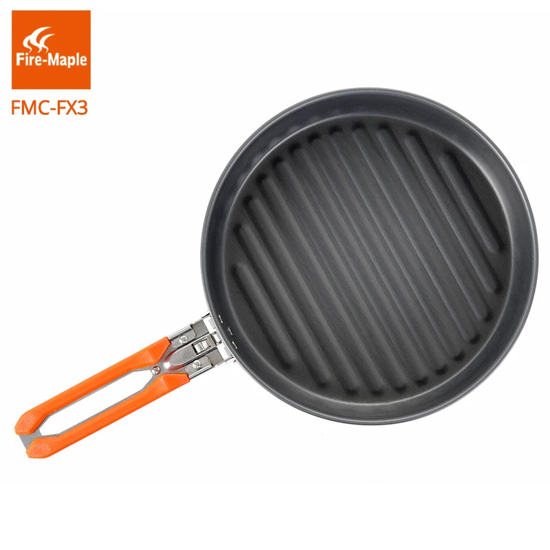 Fire Maple Feast Vulcan Outdoor Camping Hiking Pinic Portable Hard Aluminium Alloy 0.9L Frying Pan Foldable Handle FMC-FX3