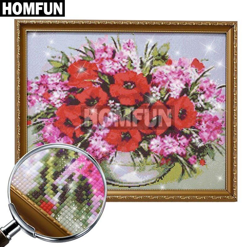 HOMFUN Full Square/Round Drill 5D DIY Diamond Painting "Oil painting landscape" 3D Embroidery Cross Stitch 5D Home Decor Gift