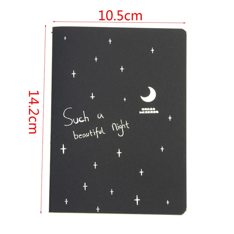 1 PCS A6 Sketchbook Diary for Drawing Painting Graffiti Soft Cover Black Paper Sketch Book Notebook Office School Supplies Gift